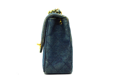 Chanel Vintage Rare Denim Classic Square Mini Flap