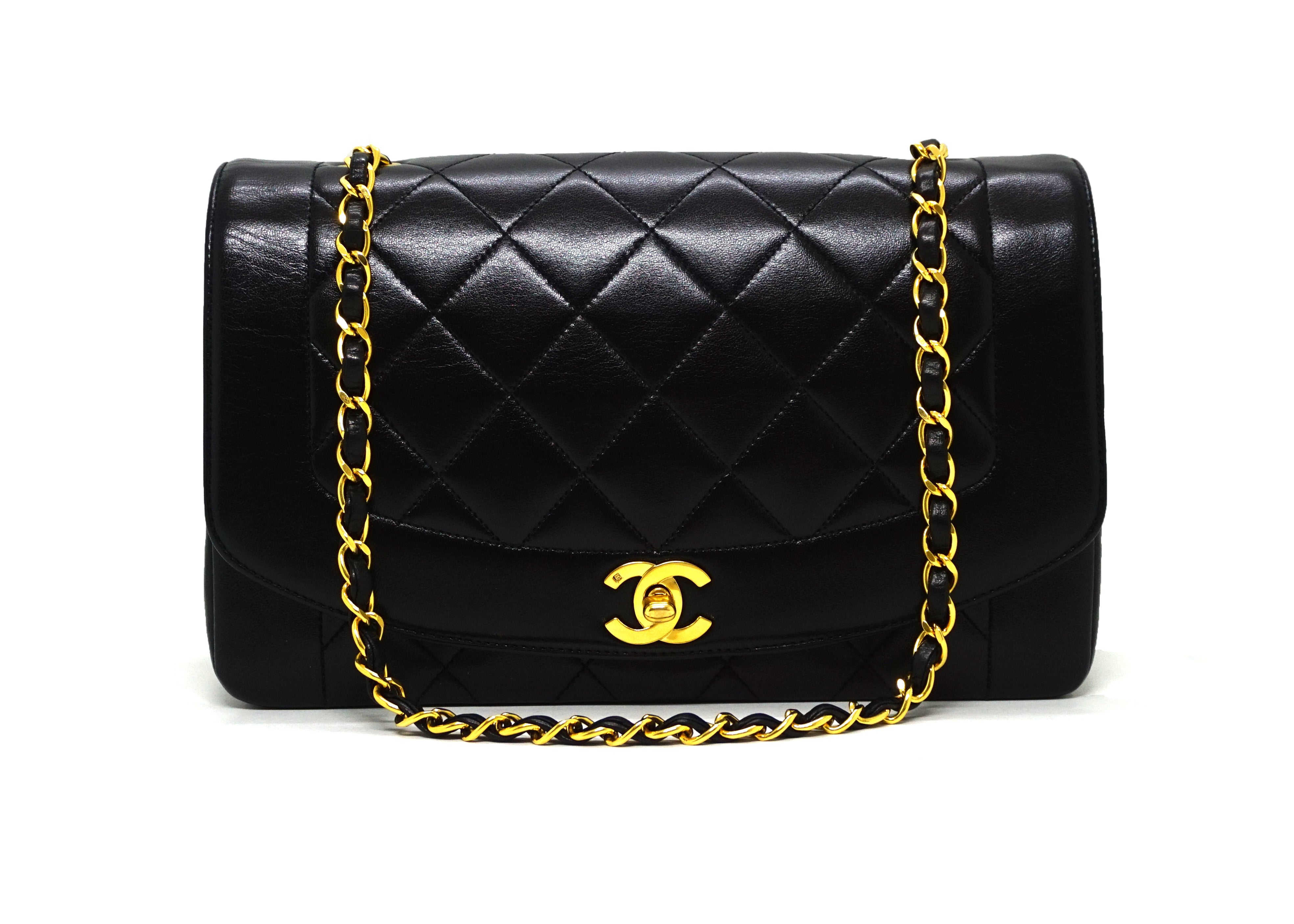 Chanel Vintage Black Lambskin Medium Princess Diana Flap – Classic