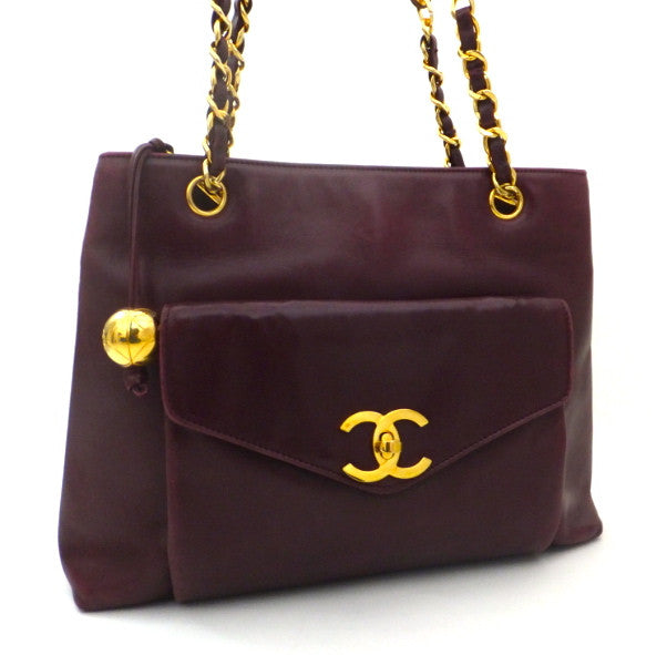Authentic Chanel Vintage Burgundy Tote