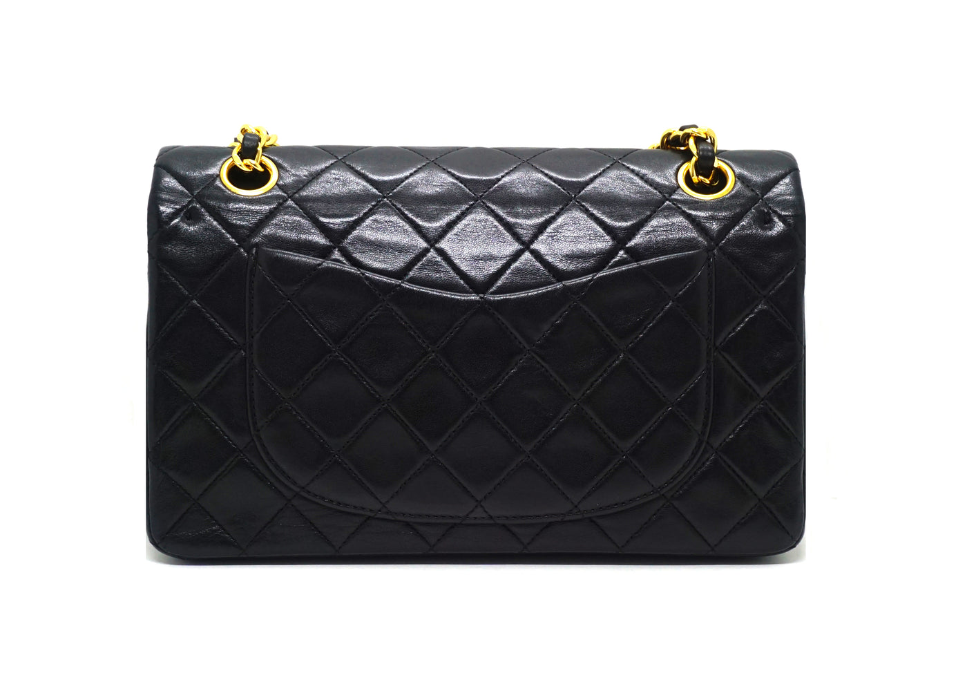 Chanel Vintage Black Lambskin Small Classic Double Flap