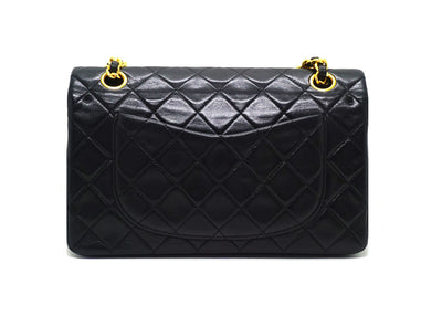 Chanel Vintage Black Lambskin Small Classic Double Flap