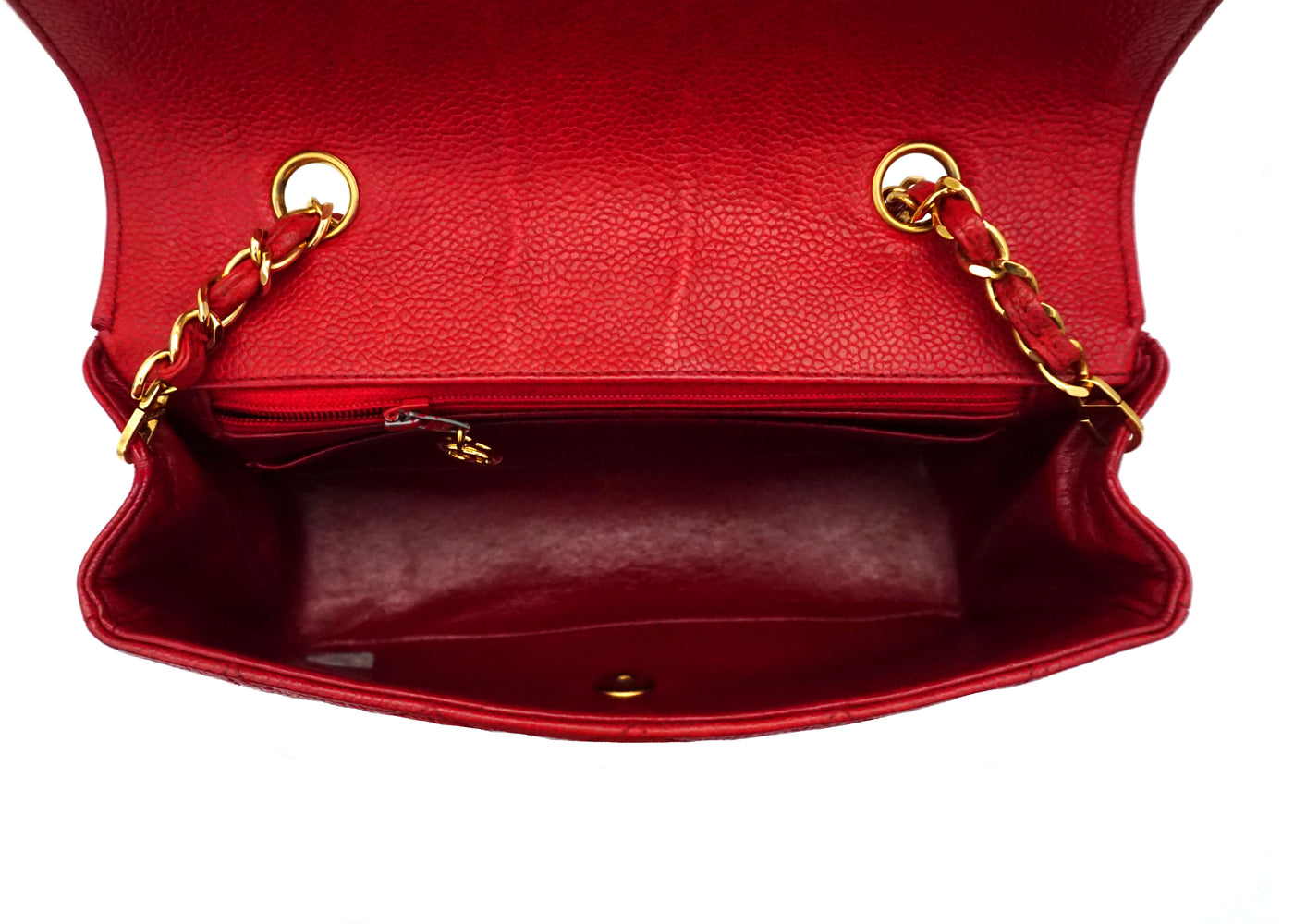 Chanel Vintage Rare Red Caviar Small Diana Flap – Classic Coco