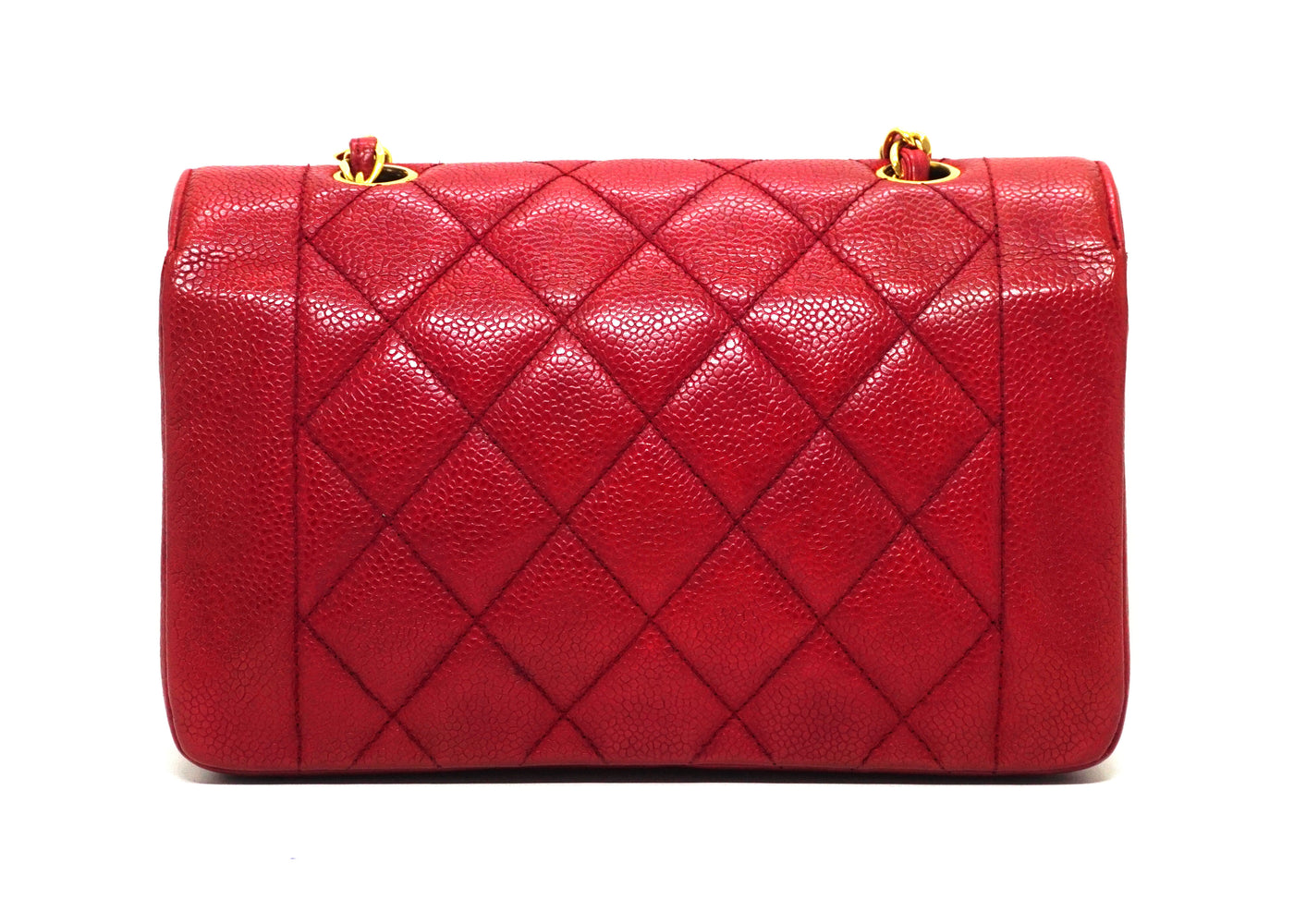 Chanel Vintage Rare Red Caviar Small Diana Flap – Classic Coco Authentic  Vintage Luxury