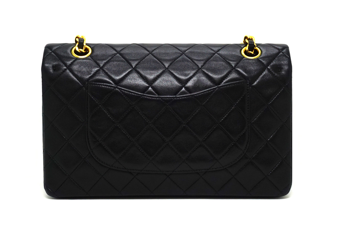 Chanel Vintage Black Lambskin Medium Classic Double Flap