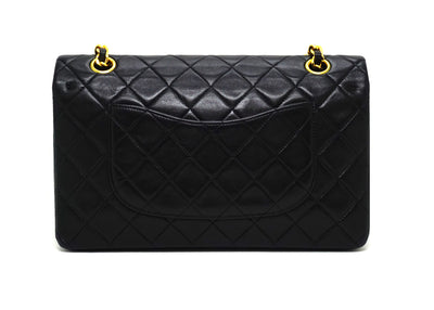 Chanel Vintage Black Lambskin Medium Classic Double Flap