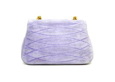 Chanel Vintage Rare Lilac Purple Suede Mini Flap