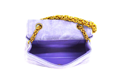 Chanel Vintage Rare Lilac Purple Suede Mini Flap