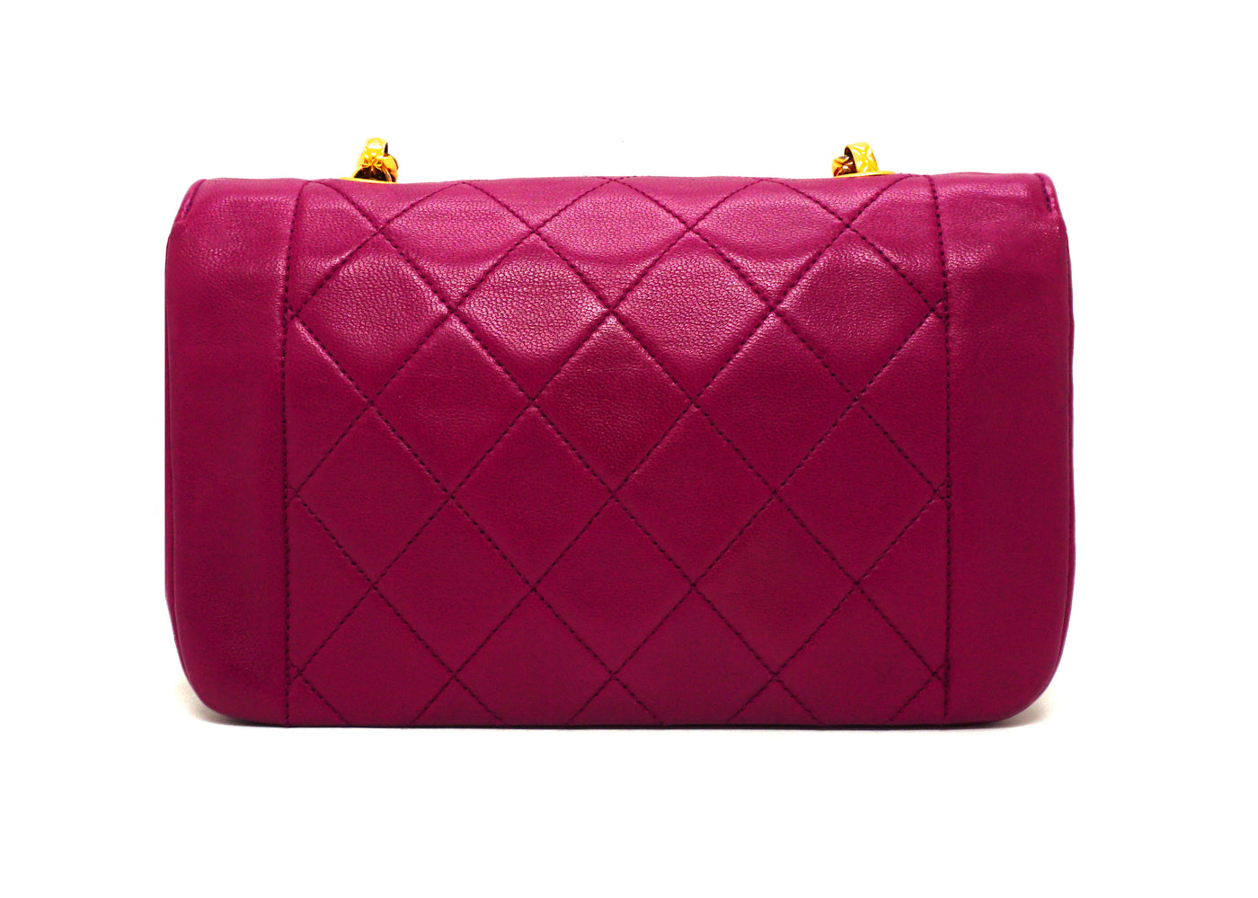 Chanel Vintage Rare Pink Lambskin Boarder Mini Flap