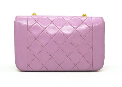 Chanel Vintage Rare Lilac Lambskin Boarder Mini Flap