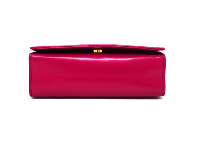 Chanel Vintage Rare Hot Pink Lambskin Full Flap
