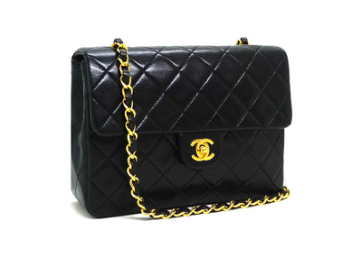 Chanel Vintage Black Lambskin Classic Mini Flap