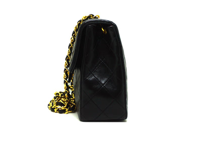 Chanel Vintage Black Lambskin Classic Mini Flap