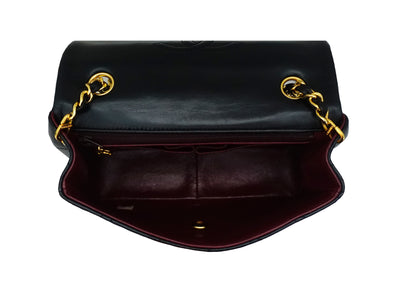 Chanel Vintage Black Lambskin Classic Mini Flap