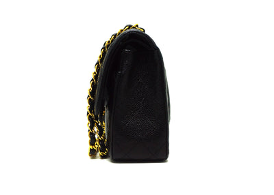 Chanel Vintage Black Caviar Medium Classic Double Flap