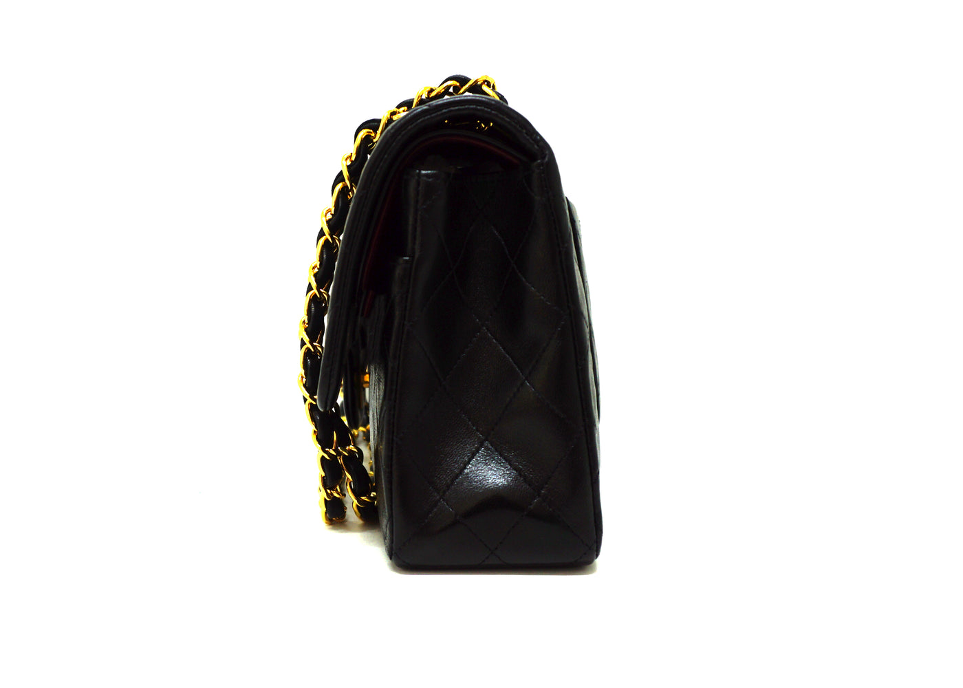 Chanel Vintage Black Lambskin Medium Classic Double Flap