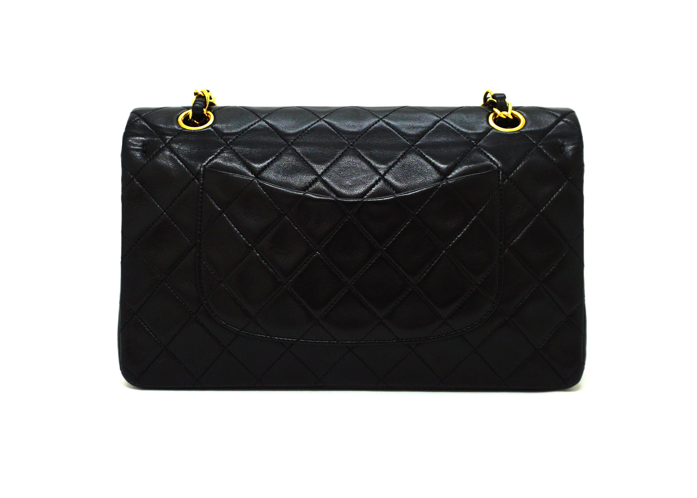 Chanel Vintage Black Lambskin Medium Classic Double Flap