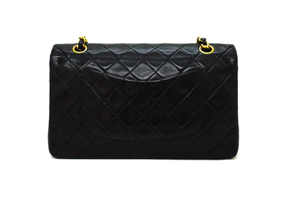 Chanel Vintage Black Lambskin Medium Classic Double Flap