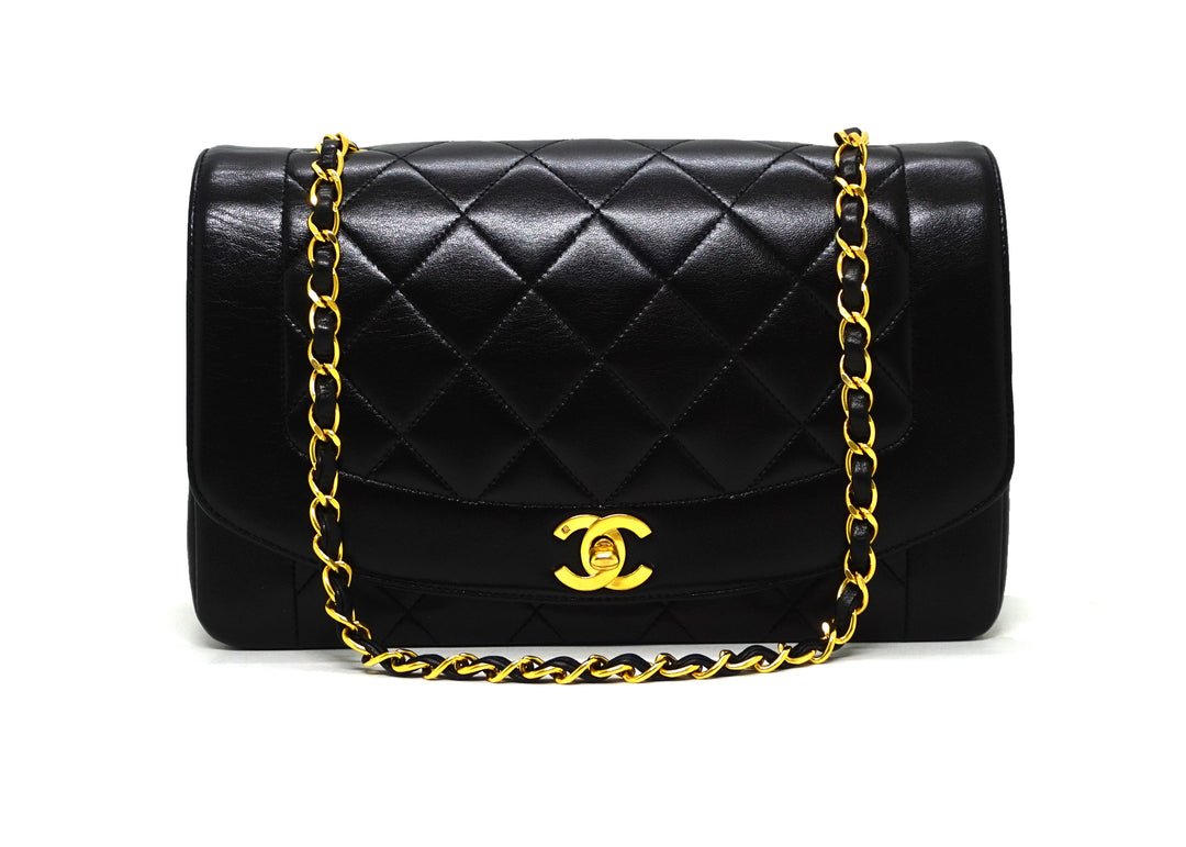 Chanel Vintage Black Lambskin Medium Princess Diana Flap – Classic
