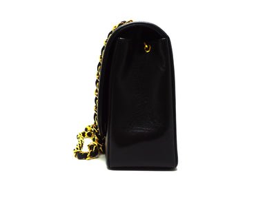 Chanel Vintage Black Lambskin Medium Princess Diana Flap