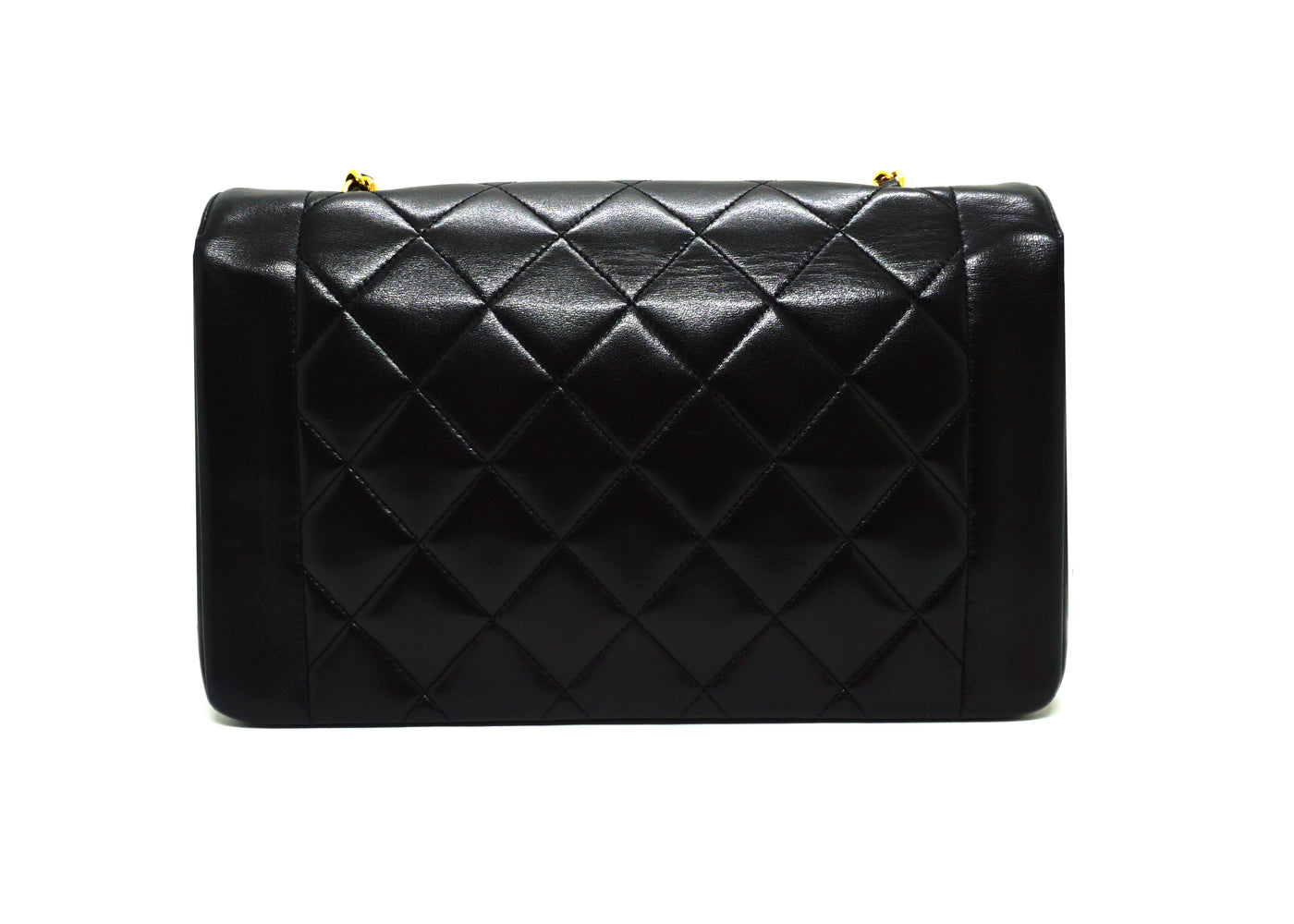 Chanel Vintage Black Lambskin Medium Princess Diana Flap