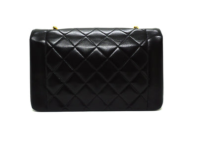 Chanel Vintage Black Lambskin Medium Princess Diana Flap