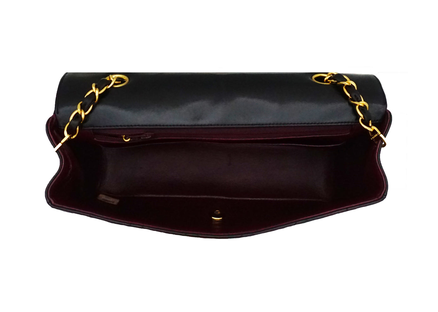 Chanel Vintage Black Lambskin Medium Princess Diana Flap
