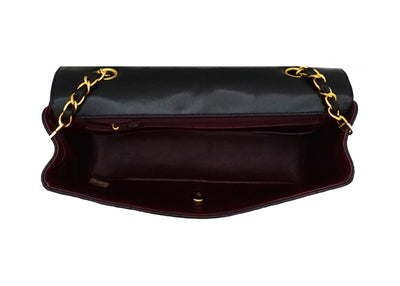 Chanel Vintage Black Lambskin Medium Princess Diana Flap
