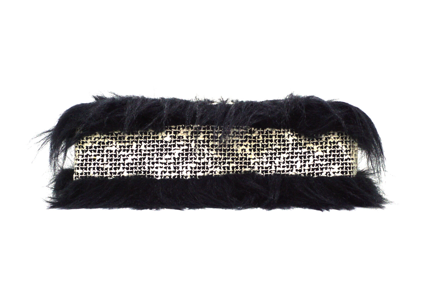 Chanel Vintage Tweed & Faux Fur Maxi Flap