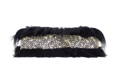Chanel Vintage Tweed & Faux Fur Maxi Flap