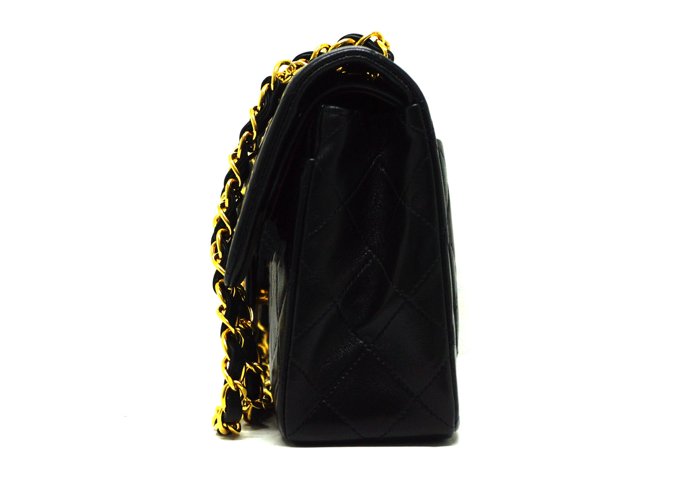 Chanel Vintage Black Lambskin Small Classic Double Flap
