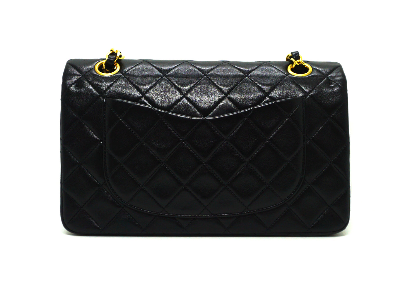 Chanel Vintage Black Lambskin Small Classic Double Flap
