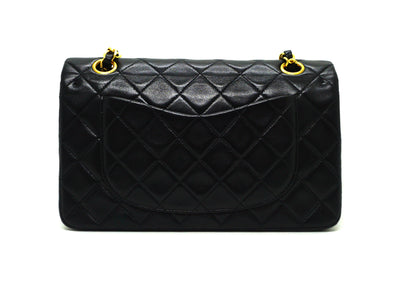 Chanel Vintage Black Lambskin Small Classic Double Flap