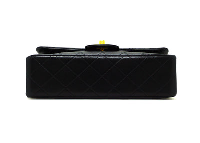Chanel Vintage Black Lambskin Small Classic Double Flap