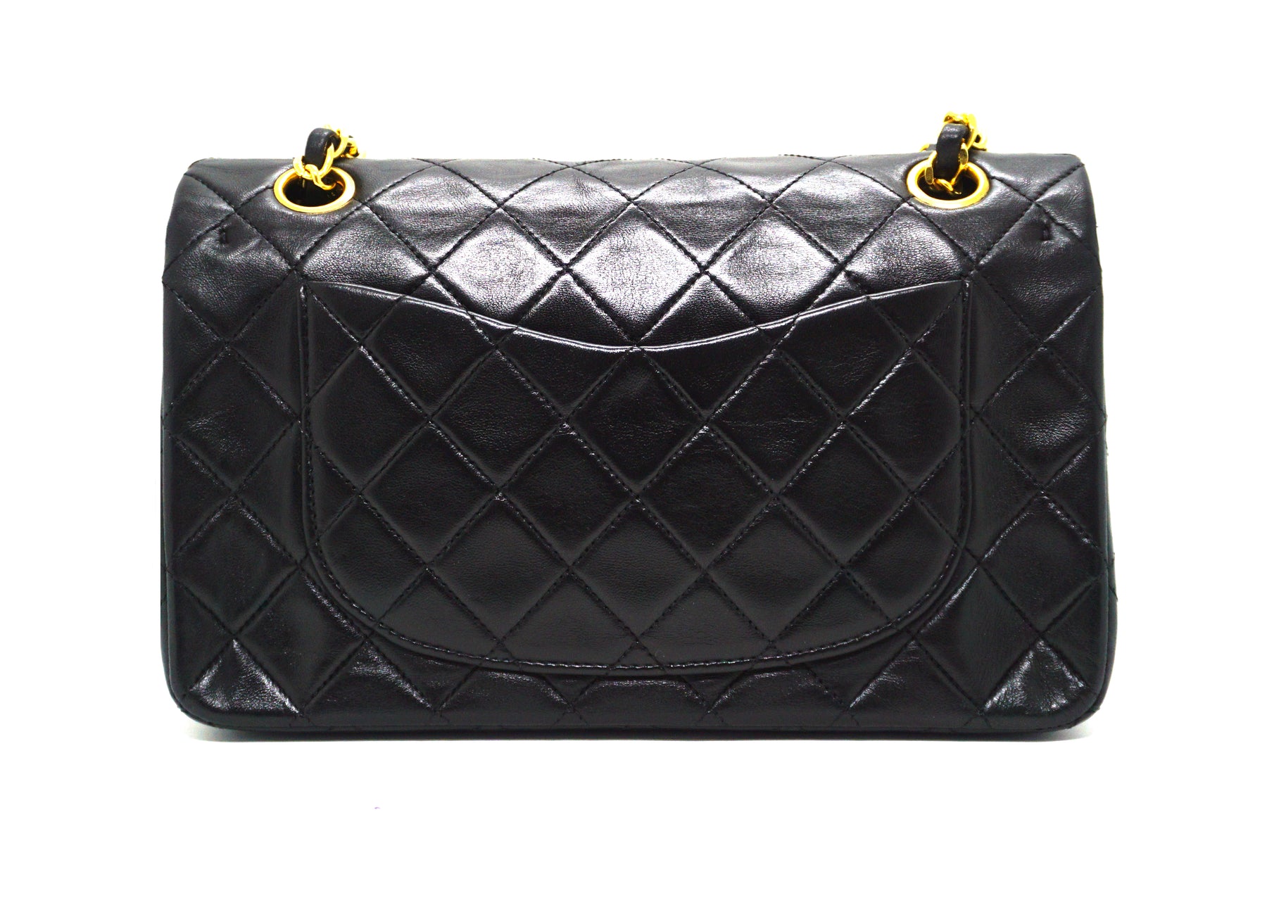 Chanel Vintage Black Lambskin Small Classic Double Flap – Classic