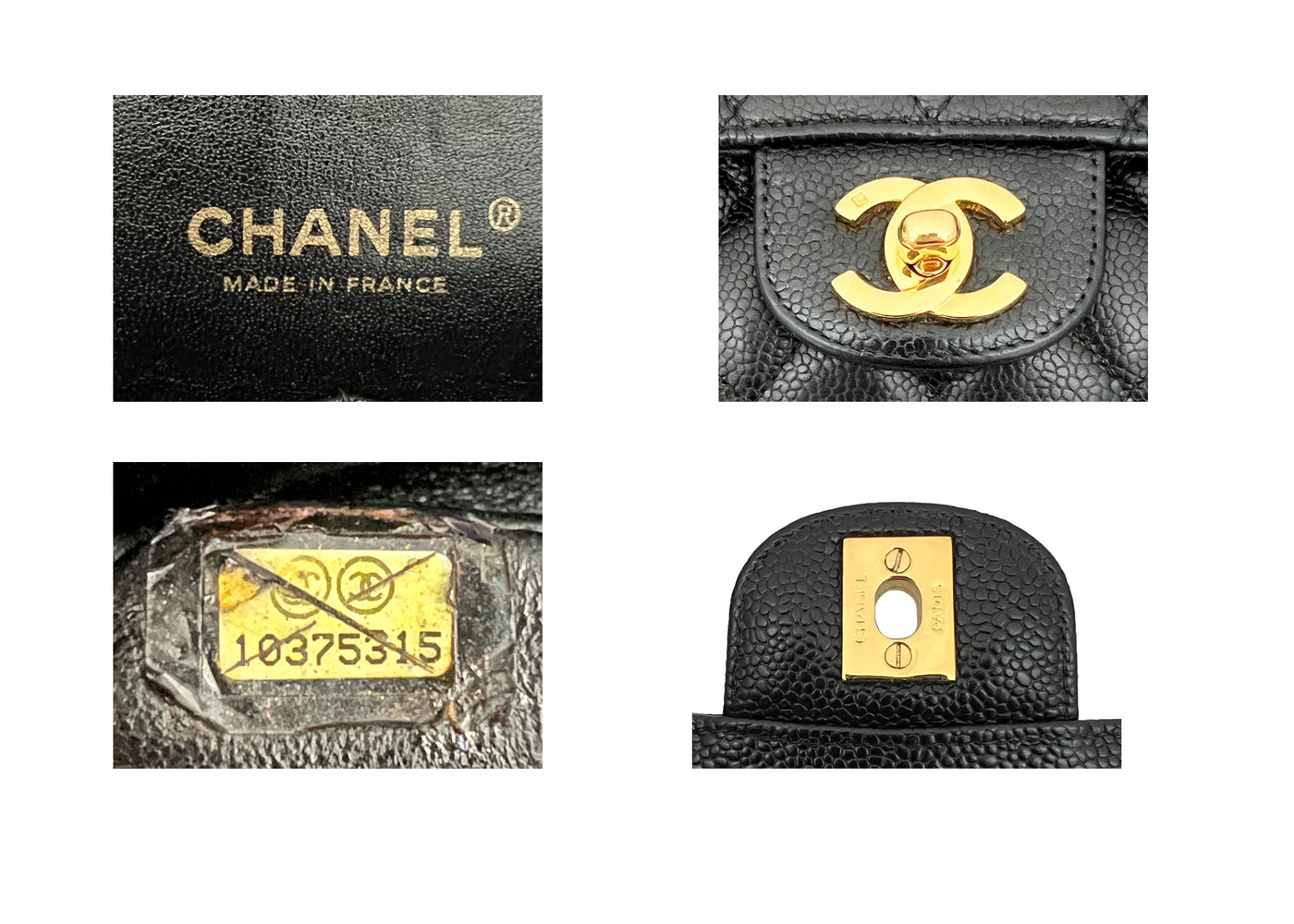 Chanel Vintage Black Caviar Medium Classic Double Flap