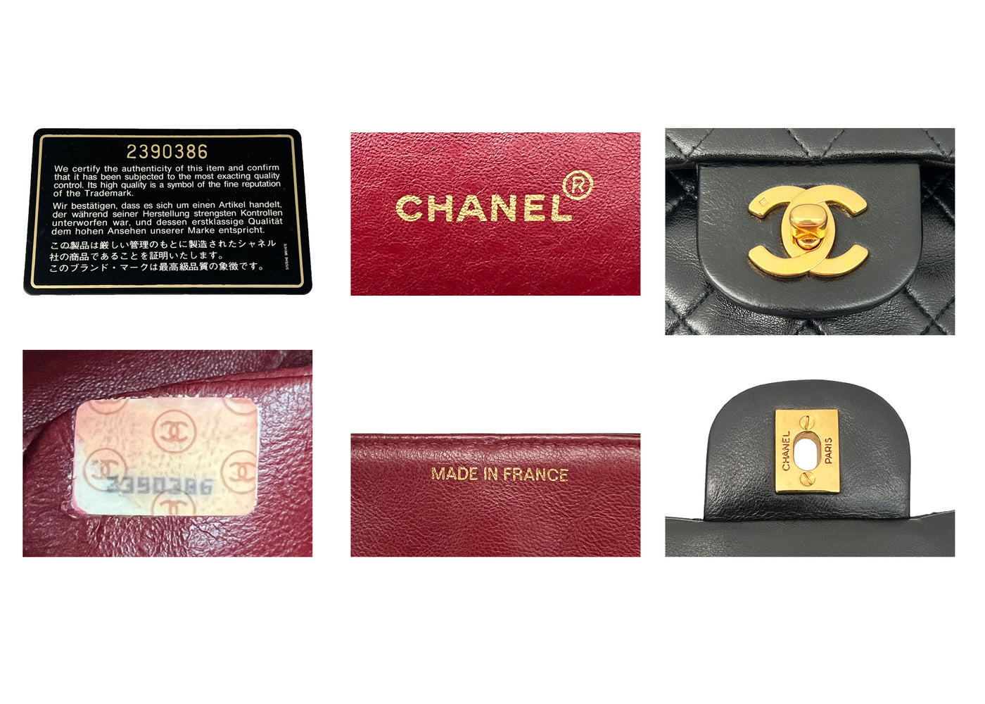 Chanel Vintage Black Lambskin Medium Classic Double Flap
