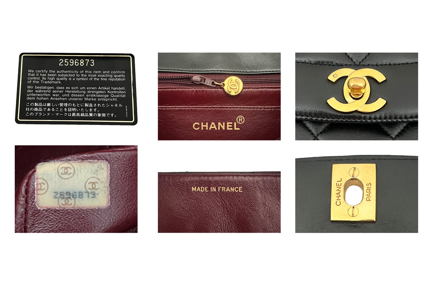 Chanel Vintage Black Lambskin Medium Princess Diana Flap