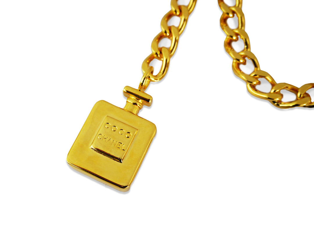 1970s Chanel Gold Toned Perfume Chain Belt Necklace Vintage Pristine condition editDSC01134_1800x1800.jpg?v=  main image 4