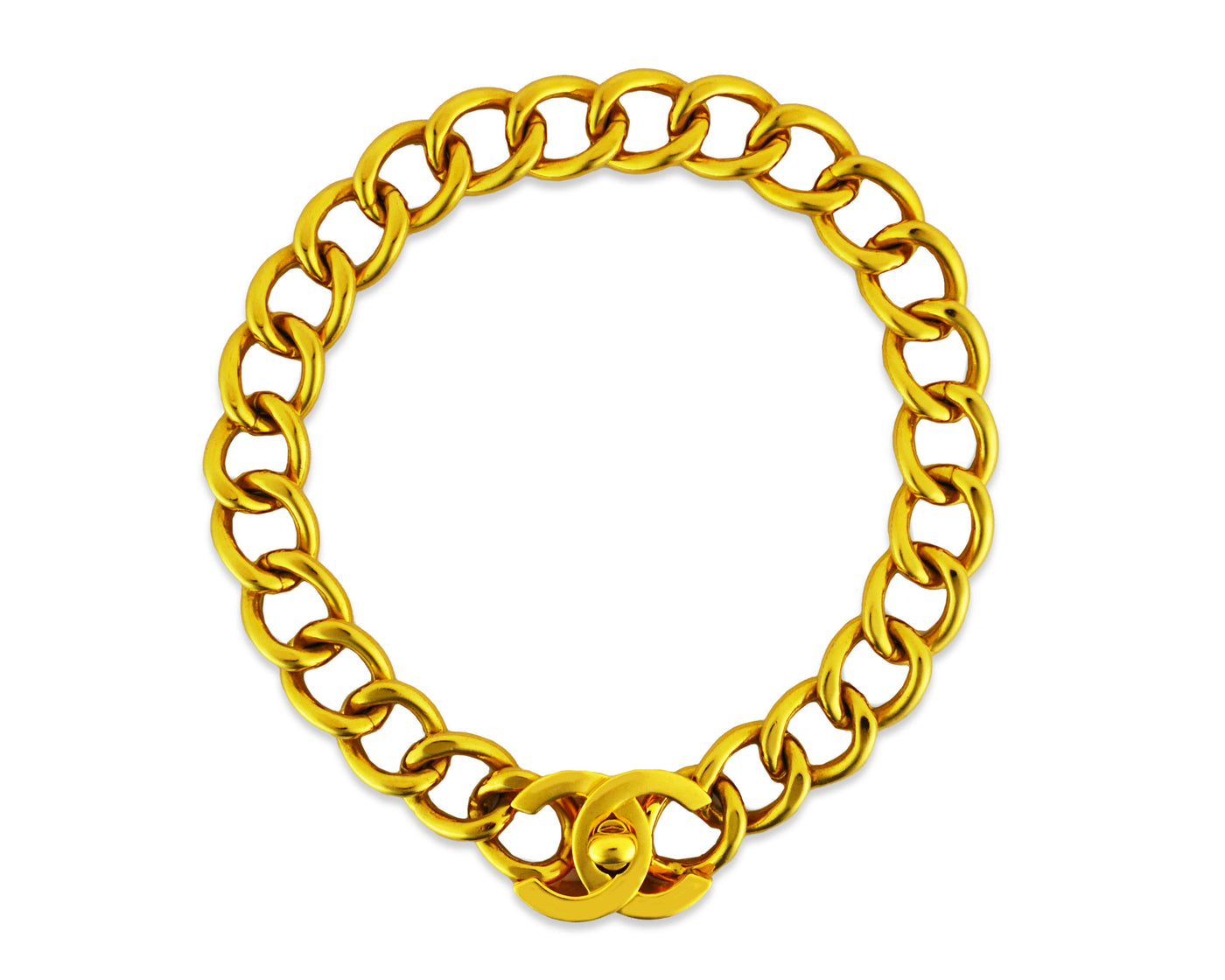 Vintage Chanel Turn Lock Necklace Gold Metal in 2023 | Vintage chanel, Lock  necklace, Gold metal