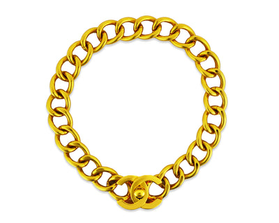 CHANEL Metal Medallion Multi Chain Short Necklace Gold 1294176 |  FASHIONPHILE