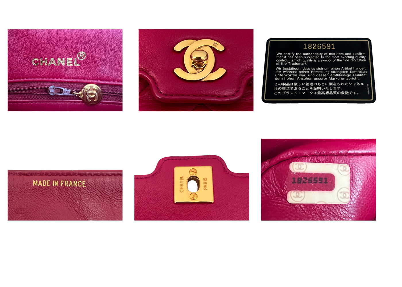 Chanel Vintage Rare Pink Lambskin Boarder Mini Flap