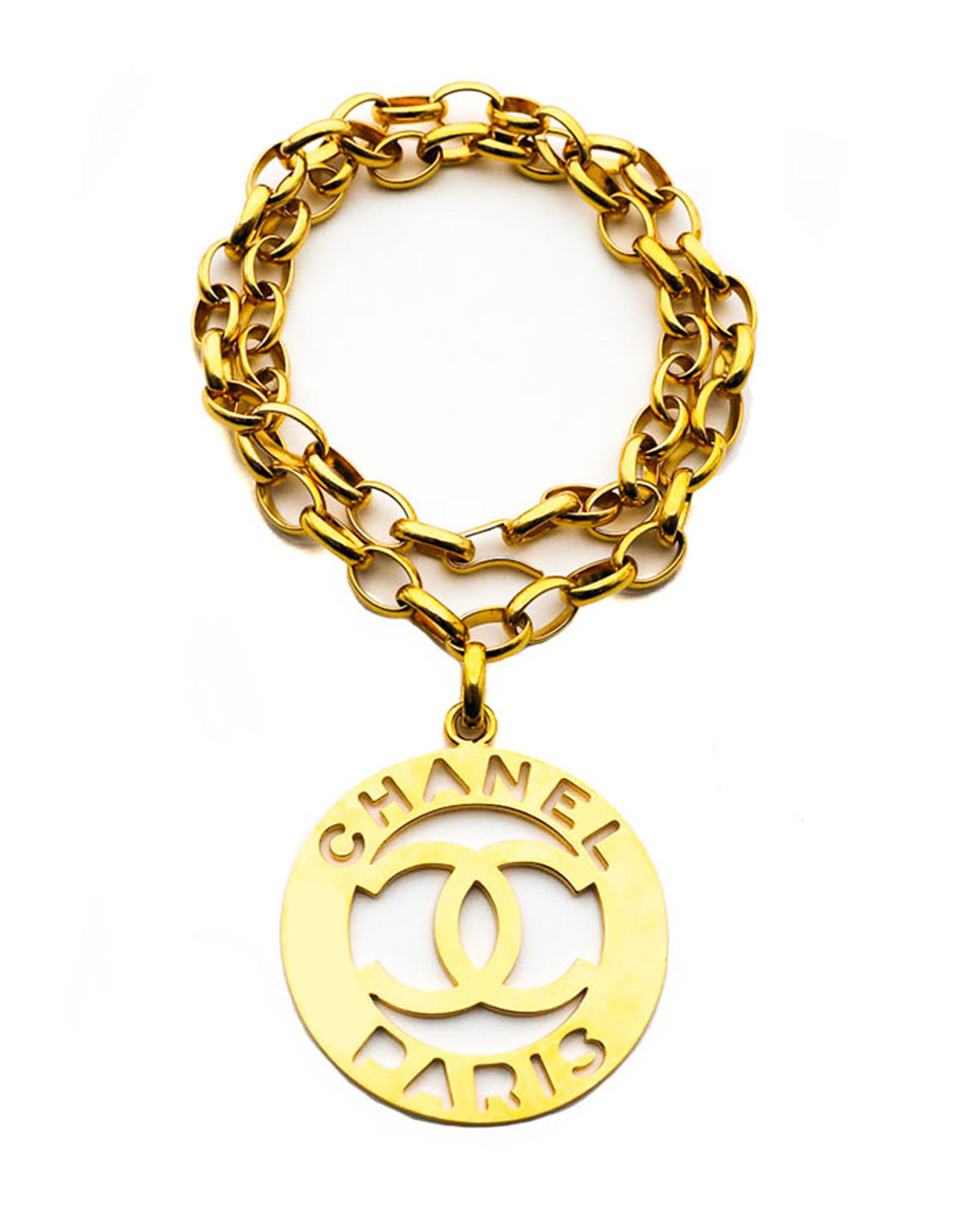 Chanel Vintage Rare XL Logo Medallion Necklace – Classic Coco Authentic  Vintage Luxury