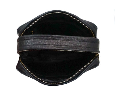 Chanel Vintage Rare Black Caviar Quilted Camera Bag