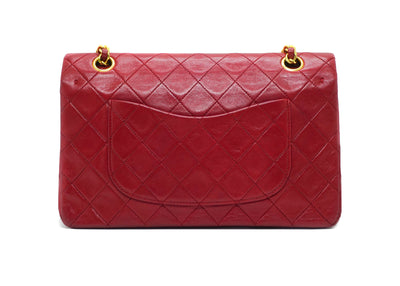 Chanel Vintage Red Lambskin Medium Classic Double Flap