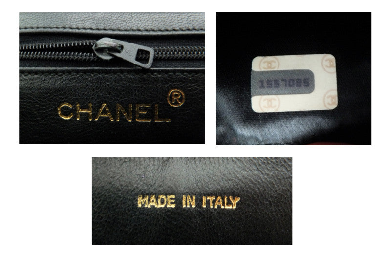Authentic Chanel Vintage Black Mini Flapover