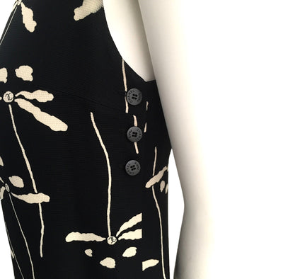 Chanel Vintage Black & Beige Dragonfly Dress