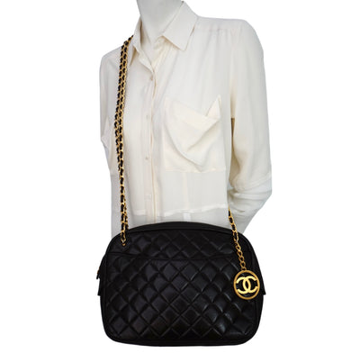 Authentic Chanel Vintage Brown Jumbo Camera Style Handbag