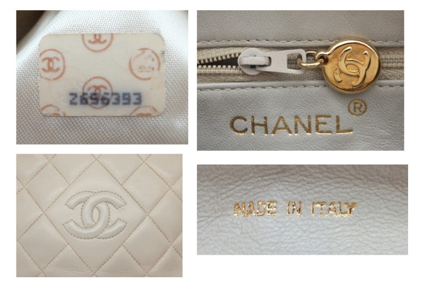 Authentic Chanel Vintage Beige Lambskin Quilted Camera Style Handbag –  Classic Coco Authentic Vintage Luxury