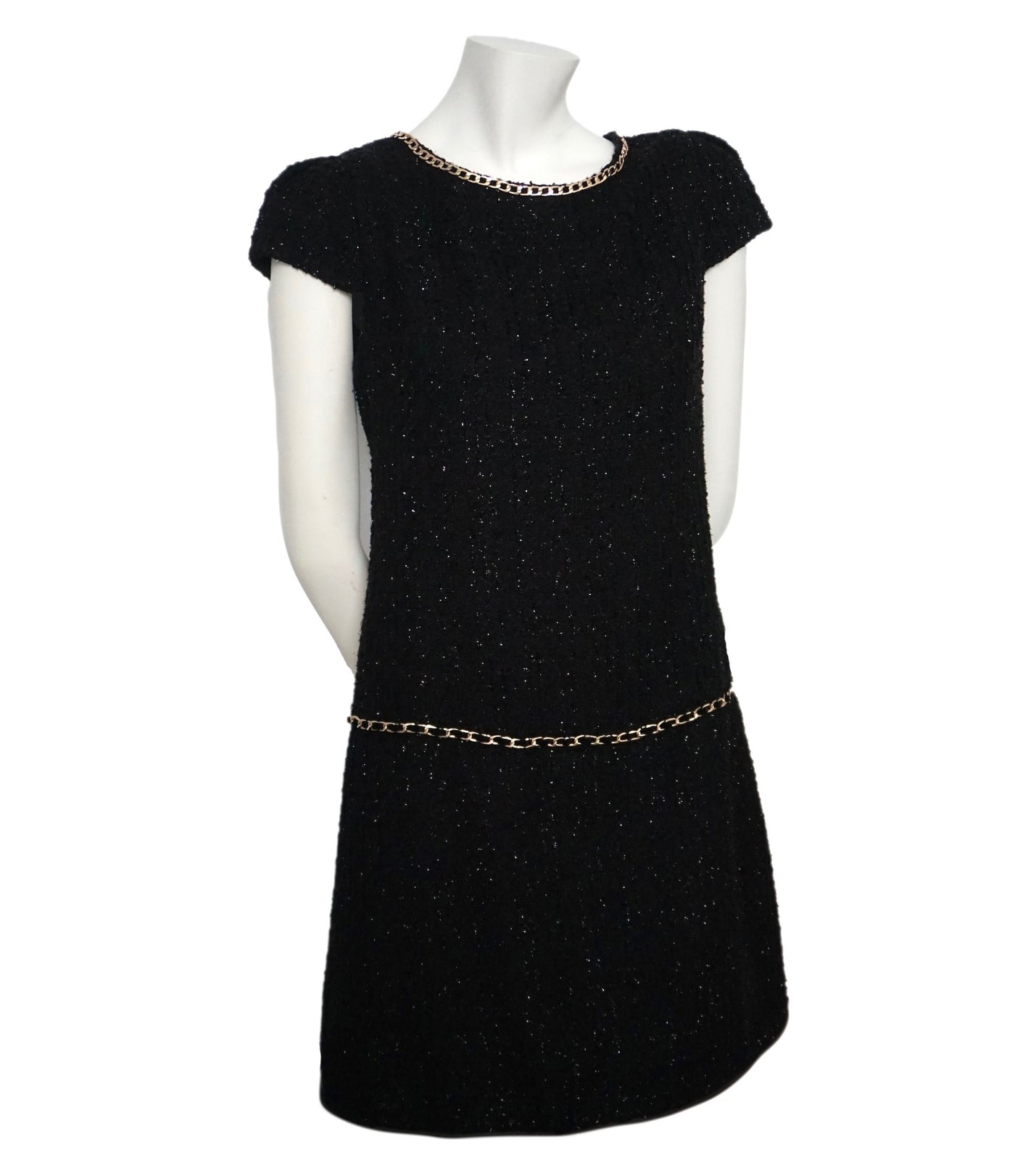 Chanel Black Boucle Tweed Runway Dress Size 38 – Classic Coco Authentic  Vintage Luxury