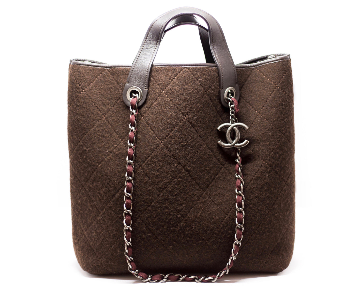 Chanel Modern Brown Cotton & Leather Maxi Tote